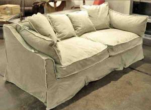 canapé en lin gris