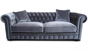 canapé chesterfield velours convertible