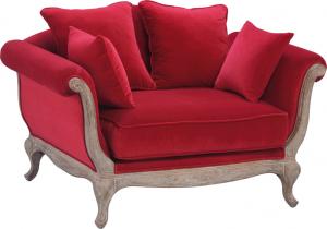 canapé baroque rouge
